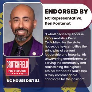 Kevin Crutchfield for NC House endorsed by NC Representative Ken Fontenot
